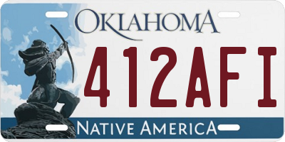 OK license plate 412AFI