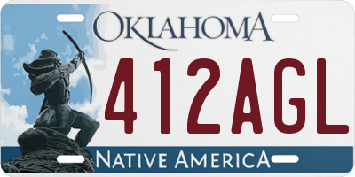 OK license plate 412AGL