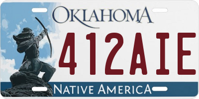 OK license plate 412AIE