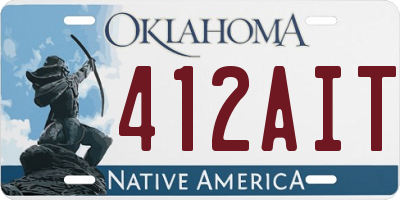 OK license plate 412AIT