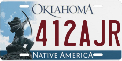 OK license plate 412AJR
