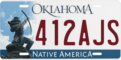 OK license plate 412AJS