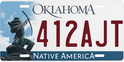 OK license plate 412AJT