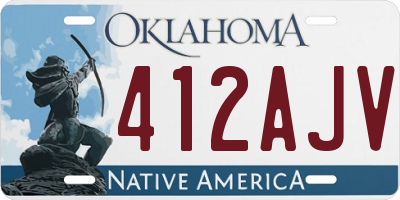 OK license plate 412AJV