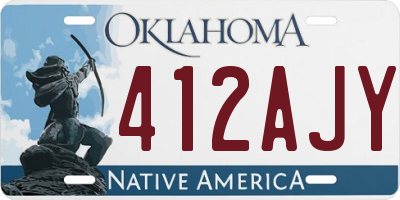 OK license plate 412AJY