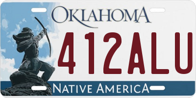 OK license plate 412ALU