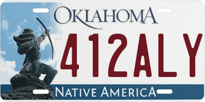 OK license plate 412ALY