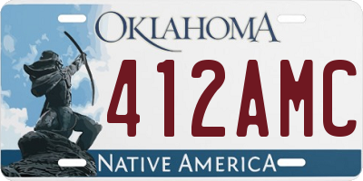 OK license plate 412AMC