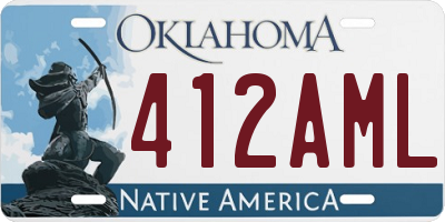 OK license plate 412AML