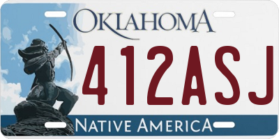 OK license plate 412ASJ