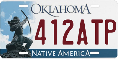 OK license plate 412ATP