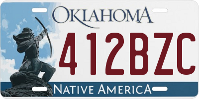 OK license plate 412BZC