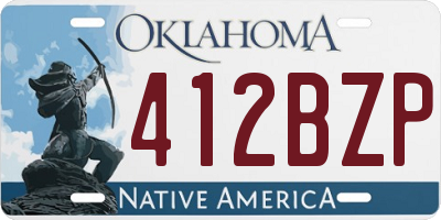OK license plate 412BZP