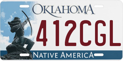 OK license plate 412CGL