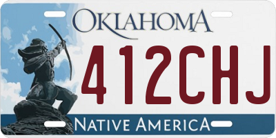 OK license plate 412CHJ