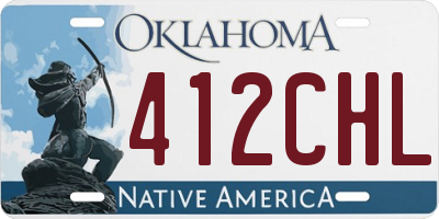 OK license plate 412CHL