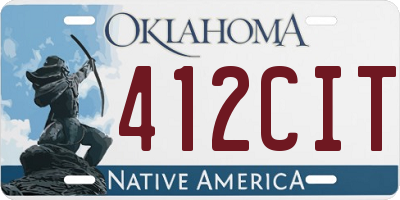 OK license plate 412CIT