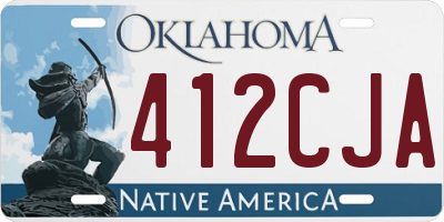 OK license plate 412CJA