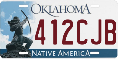 OK license plate 412CJB