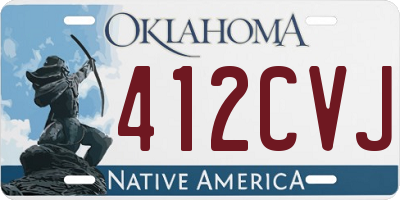 OK license plate 412CVJ