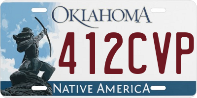 OK license plate 412CVP