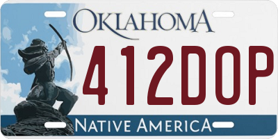 OK license plate 412DOP