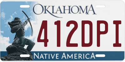 OK license plate 412DPI