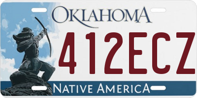 OK license plate 412ECZ