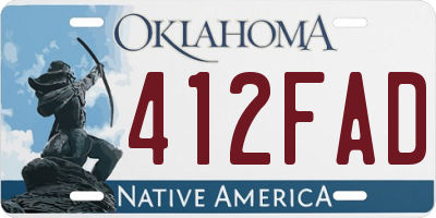 OK license plate 412FAD