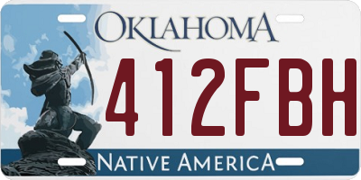 OK license plate 412FBH
