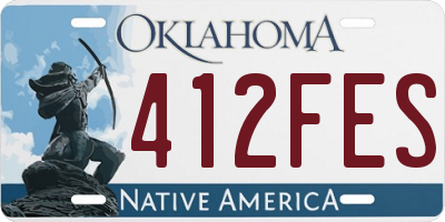OK license plate 412FES