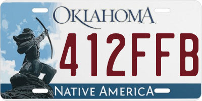 OK license plate 412FFB