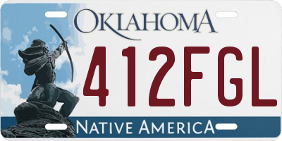 OK license plate 412FGL