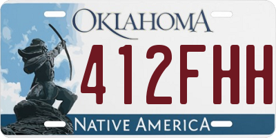 OK license plate 412FHH