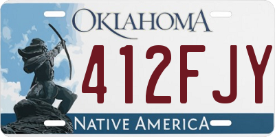 OK license plate 412FJY