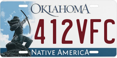 OK license plate 412VFC