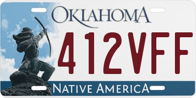 OK license plate 412VFF