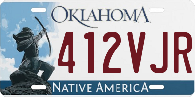 OK license plate 412VJR