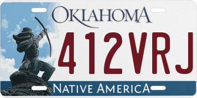 OK license plate 412VRJ