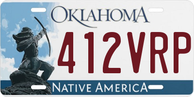 OK license plate 412VRP