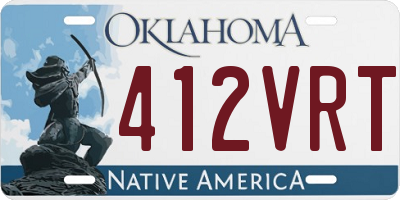 OK license plate 412VRT