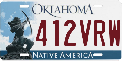 OK license plate 412VRW