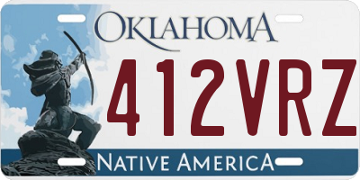 OK license plate 412VRZ