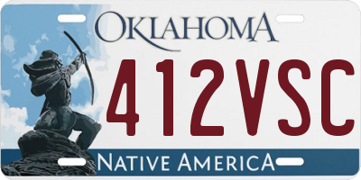 OK license plate 412VSC