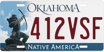 OK license plate 412VSF