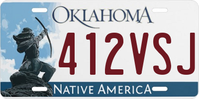 OK license plate 412VSJ