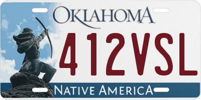 OK license plate 412VSL