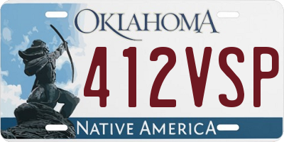 OK license plate 412VSP