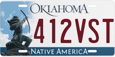OK license plate 412VST