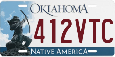 OK license plate 412VTC